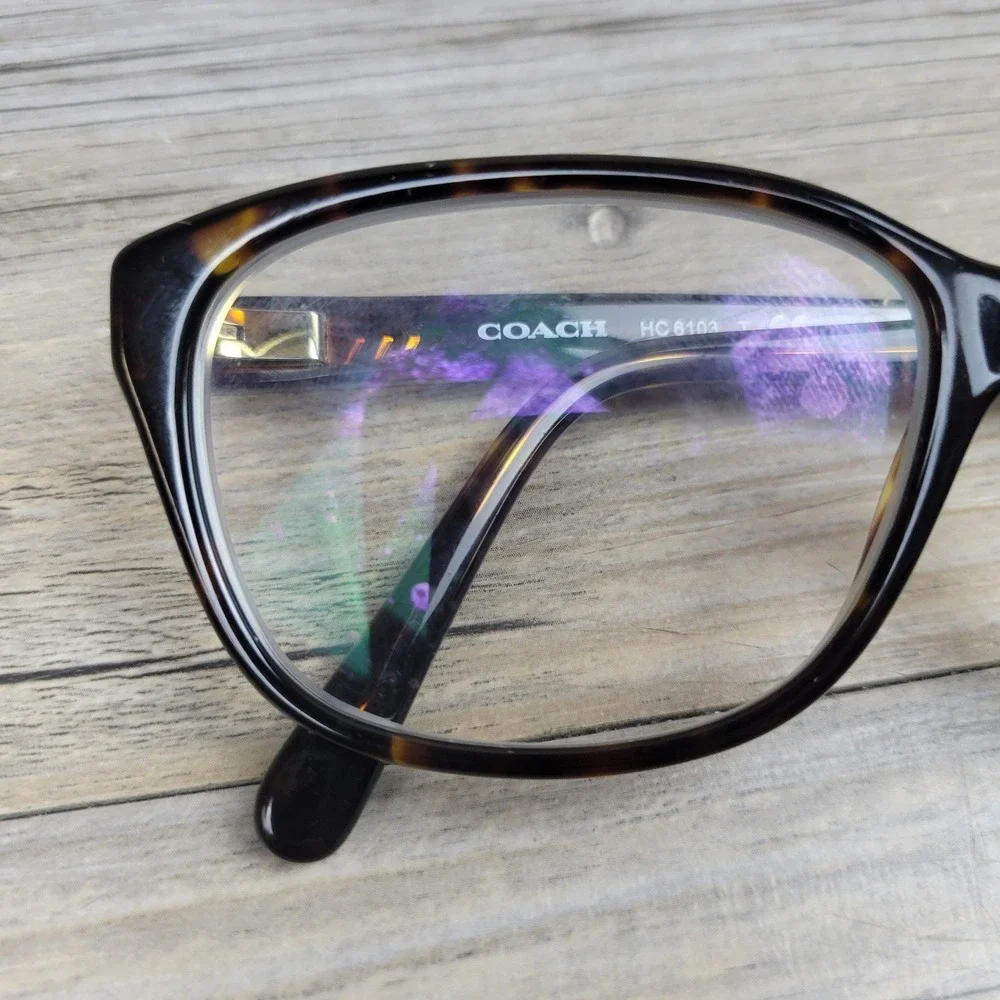 Coach Eyeglasses HC6103 5120 Dark Tortoise Butterfly Frames Only Women 52-16-140